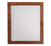 H7 Vintage Wood Picture Photo Frame with White Mount 6 x 4 For Image size 4 x 3 inch