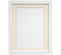 H7 White Picture Photo Frame With Ivory Double Mount A3 for Pic Size A4