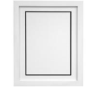 H7 White Picture Photo Frame With White and Black Double Mount 24 x 18 Image Size 18 x 12 Inch (Plastic Glass)