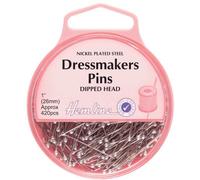 H717 Nickel Plated Shorter Dipped Head Dressmakers Pins 26mm 25g Approx 420pk