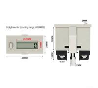 H7EC Digital Electrical Counter with 6-Digit LCD Display, 10 Times/Second Counting Speed, Count Locking, for Industrial Automation and Tra