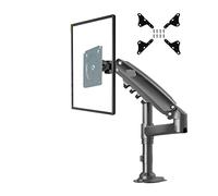 H80 17"-27" Gas Spring Monitor Desktop Stand 2-9kg With Column Flexi Tv Table Mount 360 Rotate Support Lcd Bracket Clamp Hole,With Adaptor