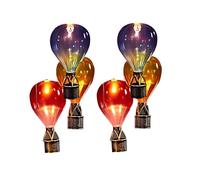 H82cm Solar-Powered Hot Air Balloon Lights, Warm White LED, Lantern Solar Lights Outdoor Garden, Dusk Activation