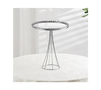H8Q4D7N5G9 Dessert Rack Dessert Table Cake Rack, High Leg Dim Sum Display Birthday Party Wedding Decoration(Silver,Medium)