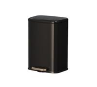 H8Q4D7N5G9 Dustbin 9L Home Recycling Bin Kitchen Stainless Steel Removable Inner Bucket Foot Pedal Soft Close(Black)