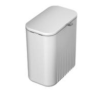 H8Q4D7N5G9 Dustbin Hanging Trash Can with Lid, 2.4 Gallon Kitchen Compost Bin for Countertop or Under Sink, Slim Wall Mounted for Cupboard/Bathroom/Bedroom