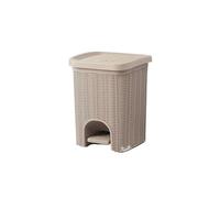 H8Q4D7N5G9 Dustbin Small Bathroom Trash Can with Lid for Bedroom, Toilet Narrow Garbage with Removable Liner(Beige,Large)