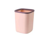 H8Q4D7N5G9 Dustbin Trash Can, Plastic, Square Without Lid with Pressure Ring for Home Kitchen Office Waste Paper Bin Large/Small Black/Gray/Pink
