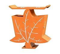 H8Q4D7N5G9 Garbage Can Outdoor Trash Cans, Maple Leaf Shape with 2 Top Ashtrays, Galvanized for Streets, Parks, Tourist Attractions, etc