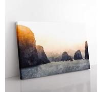 Ha Long Bay In Vietnam Canvas Wall Art Print 20x14 Inch