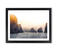 Ha Long Bay In Vietnam Painting Modern Art Framed Print | A2 Black Framed Wall Art | Ready to Hang | Modern Historical Picture | Living Room Bedroom Lounge Office