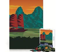 Ha Long Bay Vietnam 1000 Piece Jigsaw Puzzles- Enjoyable Game Bright Color Family Enjoyable Perfect Art (50x75cm)