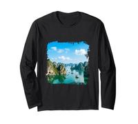Ha Long Bay Vietnam Limestone Islands Coastal Scene Long Sleeve T-Shirt
