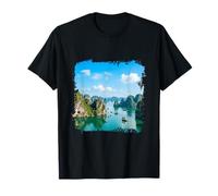 Ha Long Bay Vietnam Limestone Islands Coastal Scene T-Shirt
