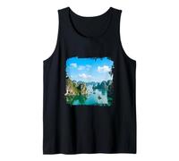Ha Long Bay Vietnam Limestone Islands Coastal Scene Tank Top