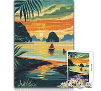 Ha Long Bay Vietnam Puzzle for Teenagers 1000 Pieces Learning through Play Experience Heartfelt Special Occasion Gift Size 38x26cm