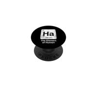 Ha The Element of Humor Funny Science Periodic Table PopSockets Adhesive PopGrip