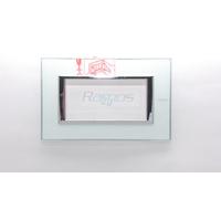 Ha4804Vka Bticino/Legrand Axolute Rectangular Plate 4 Places Crystal Glass