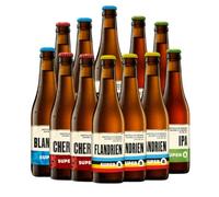 Haacht Super 8 Mixed Belgian Beer Case 12 x 330ml - Includes IPA, Blanche, Flandrien & Cherry Fruit Beer | Gifts for Men | Birthday Box