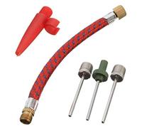 HAADI Pump Adapter Extension Ball Needle Set of 5 Pcs valve Flexible Air Hose Nozzle Connectors inflation pin Adaptor for Basketball Volleyball Rugby & Balloons