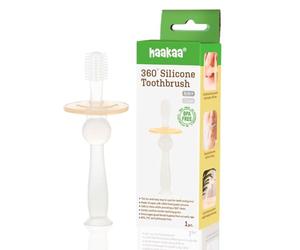 Haakaa 360 Degree Silicone Baby Toothbrush, Clear, 16 g
