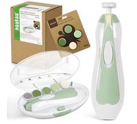 haakaa Baby Nail Trimmer Electric Baby Nail Clippers Kit for Newborn, Toddler or Adults Fingernails and Toenails Care with Extra 4 Replacement Pads New Combo, Meadow
