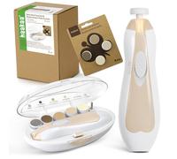 haakaa Baby Nail Trimmer Electric Baby Nail Clippers Kit for Newborn, Toddler or Adults Fingernails and Toenails Care, Baby Nail Care Set & Extra 4 Replacement Pads Combo - Acorn