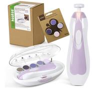 haakaa Baby Nail Trimmer Electric Baby Nail Clippers Kit for Newborn, Toddler or Adults Fingernails and Toenails Care, Baby Nail Care Set & Extra 4 Replacement Pads Combo - Lavender