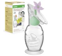 haakaa Manual Breast Pump with Flower Stopper Set, Gen.2 Silicone Hand Pump with Suction Base, BPA Free (5.4oz/150ml, Lavender)