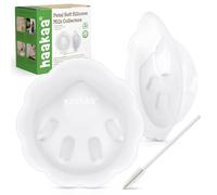 haakaa Petal Soft Silicone Milk Collector丨Discreet Leak-Protection Breast Milk Saver, Reusable Breast Shells Milk Collection Cup for Breastfeeding with Cleaning Brush- 2PCS