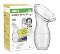 haakaa Silicone Breast Pump - Portable, Adjustable Suction, Noise-Free, Award-Winning Manual Breast Pump for Nursing Moms - Relieves Engorgement and Boosts Milk Supply, 4oz/100ml
