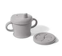Haakaa Snack & Drinking Cup, Snack Container and Sippy Cup 2-in-1 Combo (Grey)