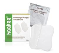 haakaa Soothies Hydrogel Nipple Pads with Lanolin, Gel Nursing Pads Provides Cooling Relief for Sore Nipples, Breastfeeding Essentials, 16 PCS
