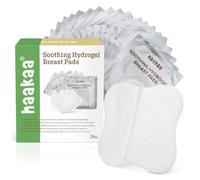 haakaa Soothies Hydrogel Nipple Pads with Lanolin, Gel Nursing Pads Provides Cooling Relief for Sore Nipples, Breastfeeding Essentials, 24 PCS