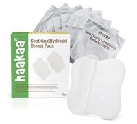 haakaa Soothies Hydrogel Nipple Pads with Lanolin, Gel Nursing Pads Provides Cooling Relief for Sore Nipples, Breastfeeding Essentials, 8 PCS