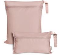 haakaa Waterproof Wet Bags for Baby Wet Dry Bags for Cloth Diaper, Swimsuit & Travel, 2pcs, Blush