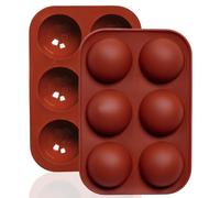 Haakong 6 Cavity Silicone Molds Set of 2 for Silicone Pan Baking Supplies for Cake Decorating Chocolate Candy