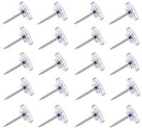HAALII Push Pins, Clear Thumb Tacks, Flat Thumb Tacks Steel Point and Clear Plastic Head Pushpins, Transparent Thumbtacks for Cork Board Bulletin Boards for School, Office, Cork Board, 150 pcs