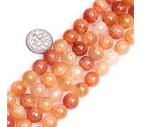 HAAMIIQII 45pcs 8mm Natural Dragon Vein Crackle Agate Beads Round Loose Gemstone Beads for Jewelry Making DIY Bracelet Necklace