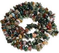 HAAMIIQII 5-8mm Natural Indian Agate Chips Beads Irregular Chip Stones Loose Gemstone Beads Energy Healing Beads for Jewelry Making Strand 30 Inch