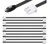 HAAMNING7 10 Pcs NTC Thermistor Temperature Probe with XH2.54-2P Plug 3950 B value Epoxy Sensitive Temp Sensor 15.7In for Air Conditioner Refrigerator, Freezer, Thermostat(40cm)
