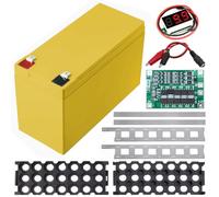HAAMNING7 18650 Li-Ion Battery Storage Box 12V 7A 18650 Holder DIY Battery Case for Power Supply with 3S 40A Battery Protection Board, Nickel Strip, 18650 Bracket, Charger Cable
