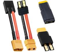 HAAMNING7 2 Pair RC Battery Connector for Traxxas Plug to XT60 Male Female Adapter for Traxxas Plug to XT60 Male Female Plug 12 gauge Connector Adapter, for RC LiPo Battery RC cars RC aircraft