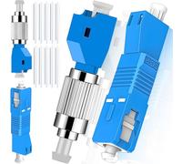 HAAMNING7 2 Pcs FC to LC Single Mode Adapter and 2 Pcs SC to LC Hybrid Optical Fiber Converter Adapter FC/SC Male to LC Female 9/125um Connector, for Visual Fault Locator Fiber