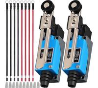 HAAMNING7 2 Pcs ME-8108 Momentary Limit Switch Adjustable Roller Lever Arm NC-NO Momentary Limit Switchs Travel Switch, for CNC Mill, Laser, Plasma Route