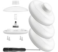 HAAMNING7 4 Pcs Floor Foot Switch White Round In-Line Foot Switch 3A/125V AC Step ON Off Spring Push Button, for Floor Lamp On-Off Control Replacement DIY Floors Lamp Extension Cord