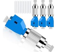 HAAMNING7 4 Pcs Visual Fault Locator Fiber Adapter Single Mode 9/125um Fiber Optic Connector Coupler FC Male to LC Female Connector, for VFL, Hybrid Fiber Optic Convertor Optical Power Meter