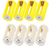 HAAMNING7 8pcs 3 AA to 1 D Batteries Adapter Holder Parallel 1.5V Output Battery Converter 3 Slots Case Box Cell Conversion Tool Switcher LR6 Battery for Flashlights Lanterns(4 White and 4 Yellow)