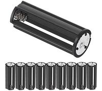 HAAMNING7 AAA Battery Holder to Flashlight Torch Battery Box, 10PCS Battery Storage Case, 4.5V 3x 1.5V AAA Batteries to Flashlight Battery Box, Black Cylindrical