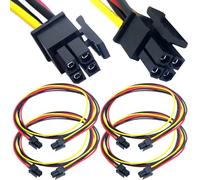 HAAMNING7 ATX Power Cable for Molex Micro, (Pitch=3.0mm) 4Pin Male to 4 Pin Male Power 12V 20AWG Cable (4Pack, 60cm/23.6inch)